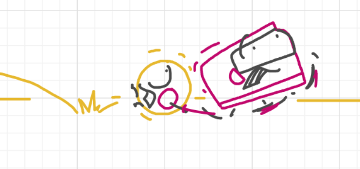 A panel from Running Duos, episode four of the Board Boards object show by Furretwalk/WalkingFurret.